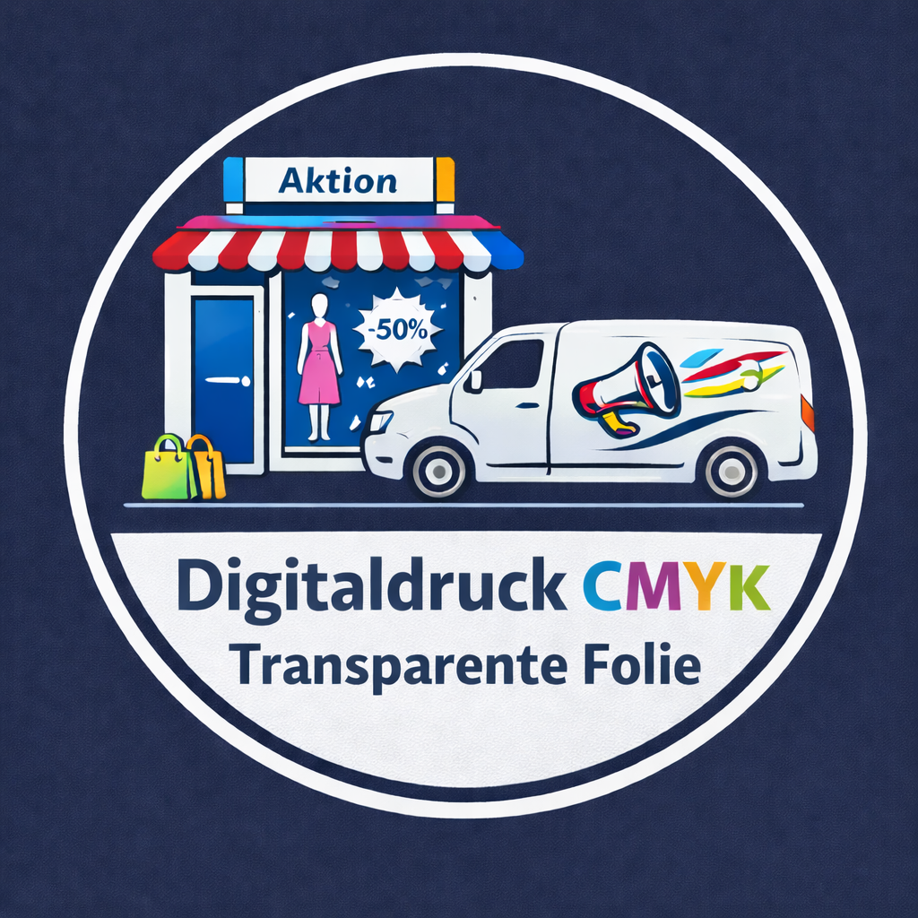 Digitaldruck auf transparente Folie